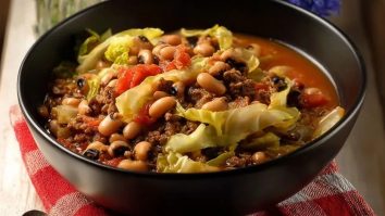 Comforting Black Eyed Peas and Cabbage