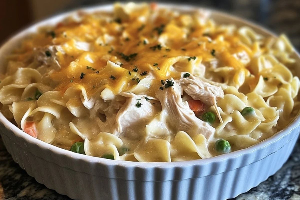 Creamy Million Dollar Chicken Noodle Casserole