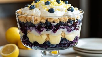 Easy Lemon Blueberry Cheesecake Trifle