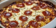 Easy Pizza Cottage Cheese Bake