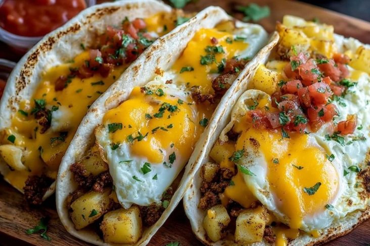 Easy Potato, Egg, and Cheese Breakfast Tacos