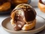 Gold-Dusted Chocolate Profiteroles
