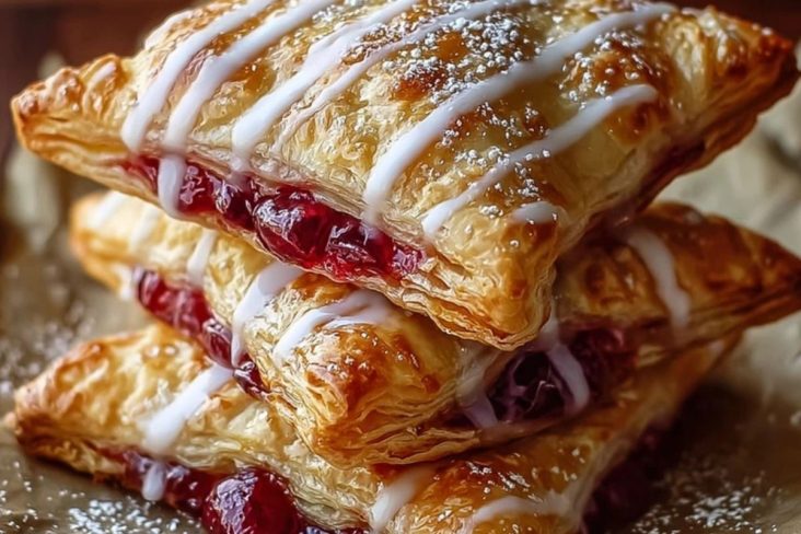 Homemade Cherry Puff Turnovers