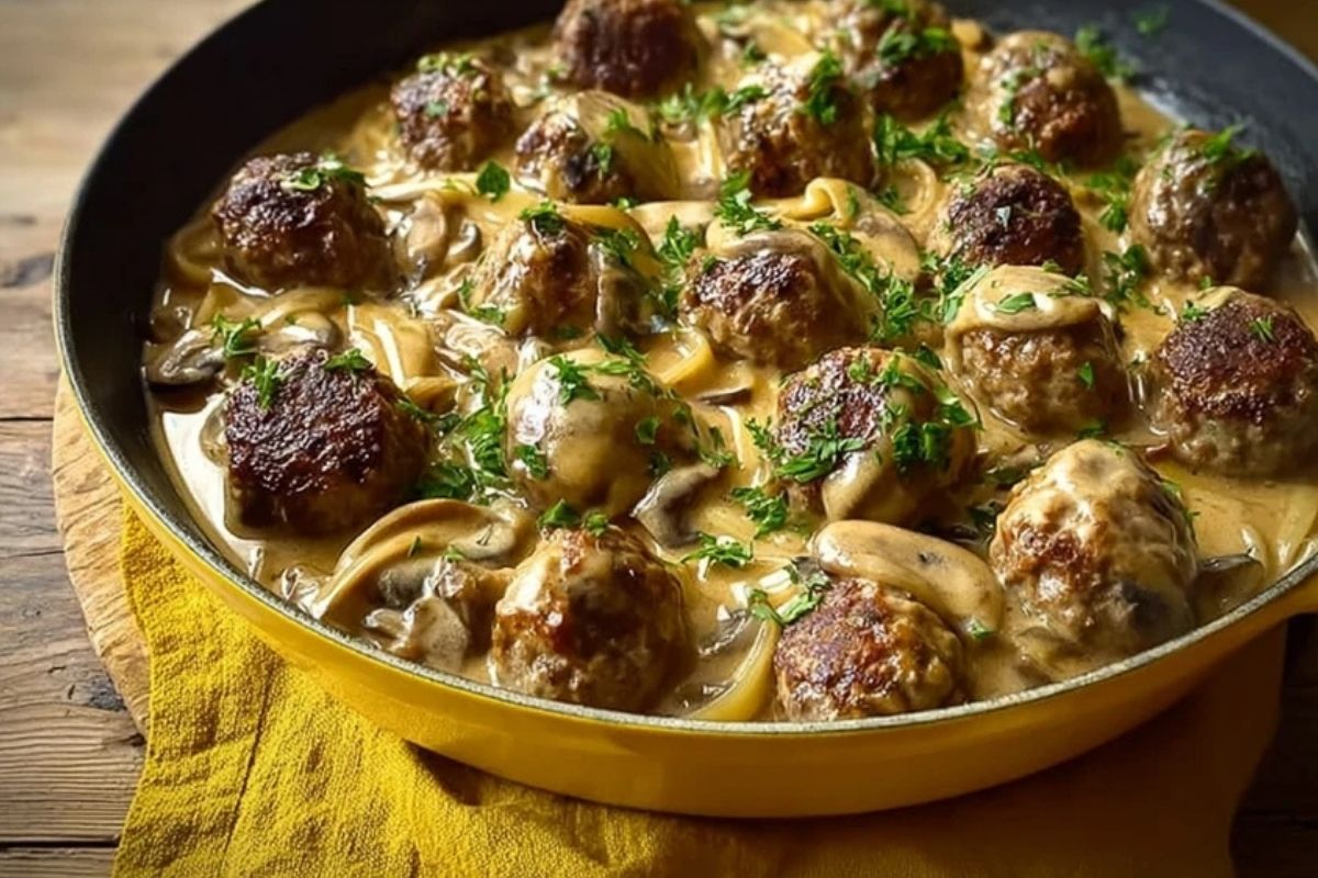 Homemade Meatball Stroganoff