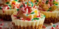 No-Bake Christmas Mini Cheesecakes