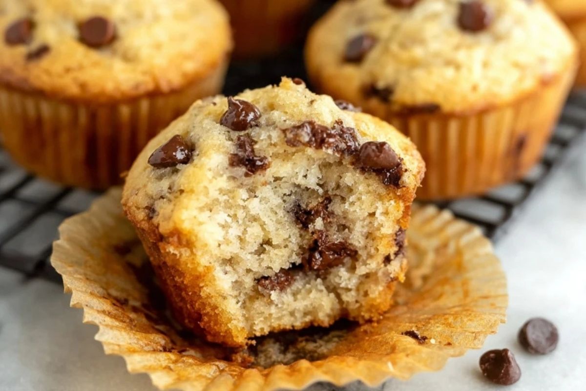 Perfect Banana Chocolate Chip Muffins