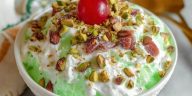Traditional Watergate Fruit Salad with Pistachios