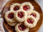 Vanilla Coconut Jam Thumbprint Cookies