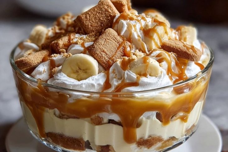 Biscoff Banana Pudding with Caramel