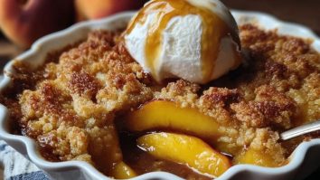 Buttery Vanilla Peach Cobbler with Sweet Crust