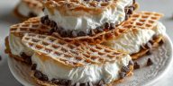 Cannoli Stuffed Pizzelle Sandwiches