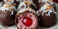 Chocolate Maraschino Cherry Coconut Truffles