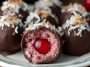 Chocolate Maraschino Cherry Coconut Truffles