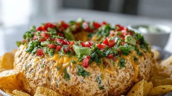 Christmas Taco Cheese Ball Wreath