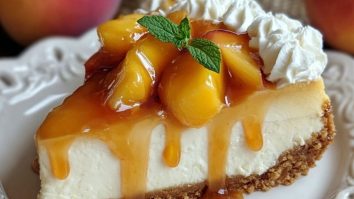 Creamy Peach Delight Cheesecake