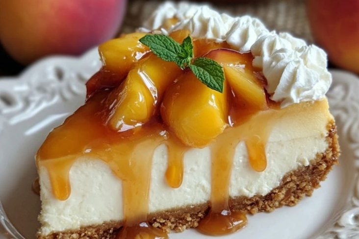 Creamy Peach Delight Cheesecake