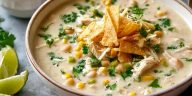 Creamy White Chicken Enchilada Soup