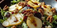 Festive Winter Pear Salad with Balsamic Glaze