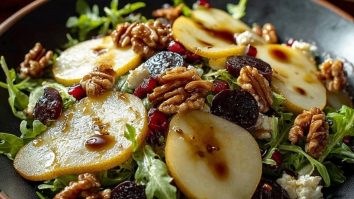 Festive Winter Pear Salad with Balsamic Glaze