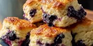 Fluffy Blueberry Biscuits
