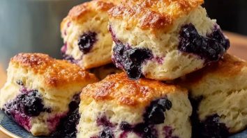 Fluffy Blueberry Biscuits