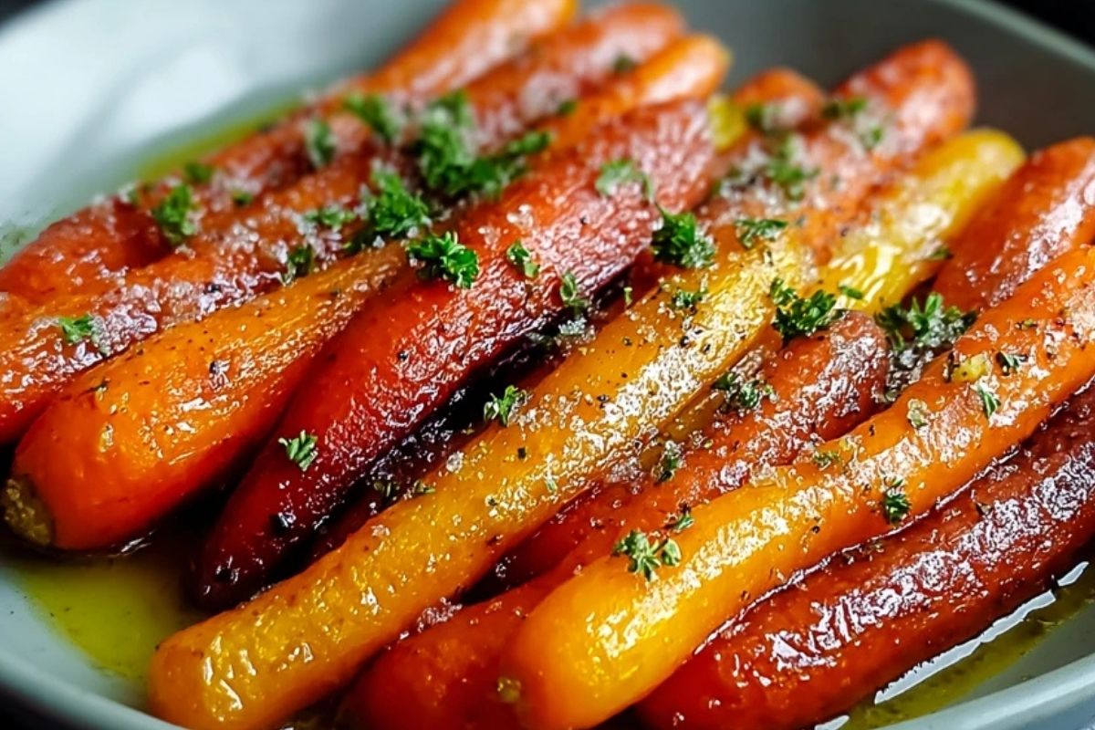 Honey Garlic Butter Roasted Carrots