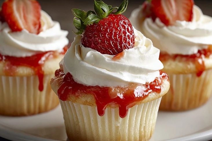 Irresistible Strawberry Shortcake Cupcakes
