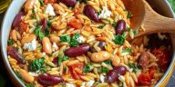 Mediterranean Orzo and Beans