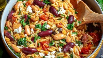 Mediterranean Orzo and Beans