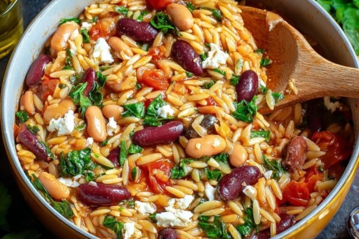 Mediterranean Orzo and Beans