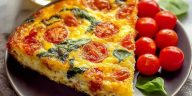 Mouthwatering Crustless Tomato And Basil Quiche