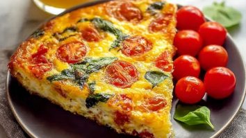 Mouthwatering Crustless Tomato And Basil Quiche
