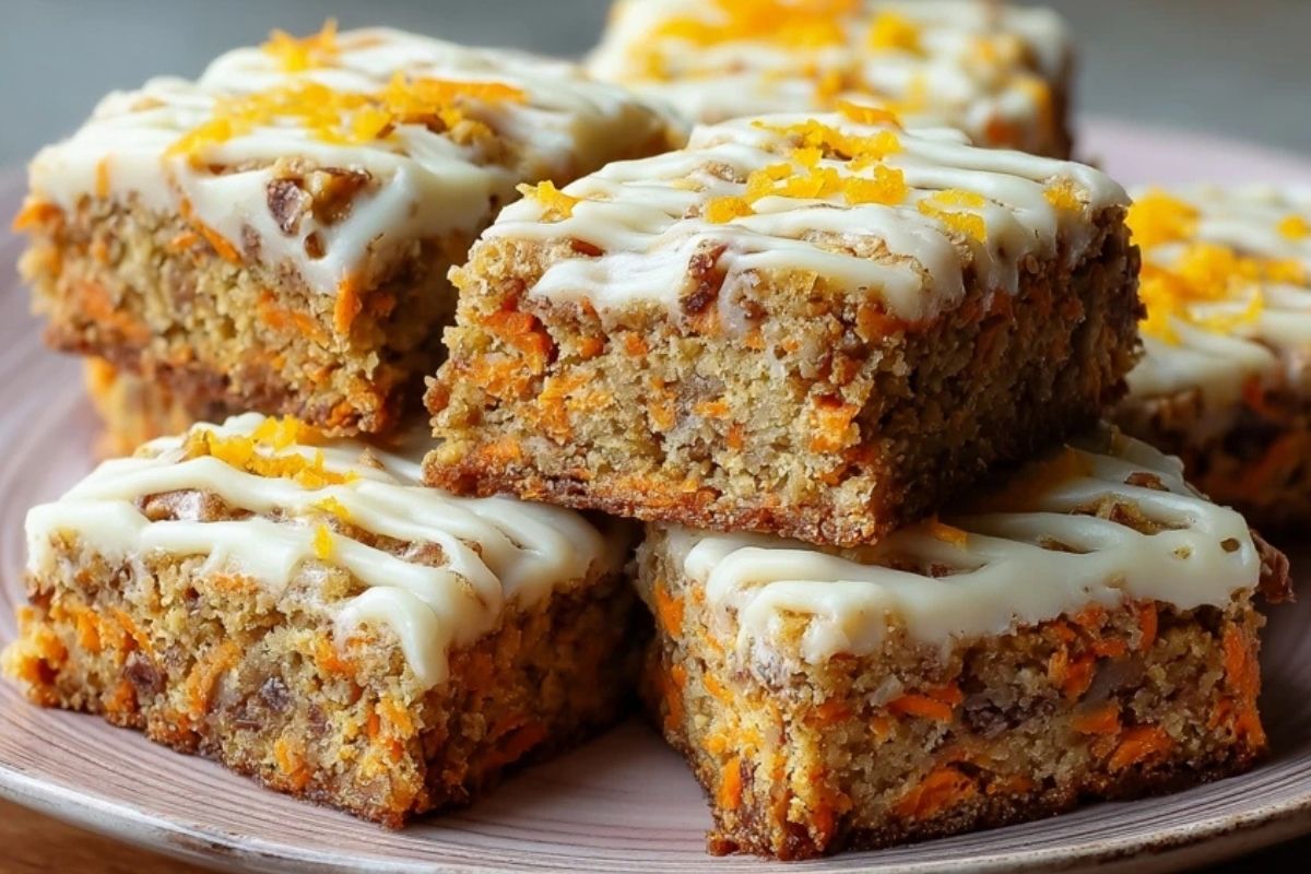 No Sugar Cottage Cheese Carrot Cake Bars