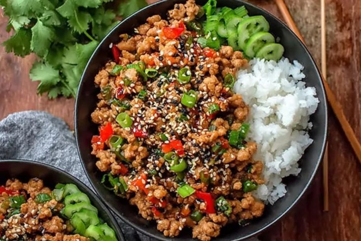 Savory Asian Ground Turkey Bowls