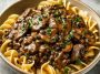 Simple Lentil Mushroom Stroganoff