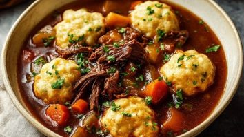 Slow Cooker Beef Stew and Dumplings