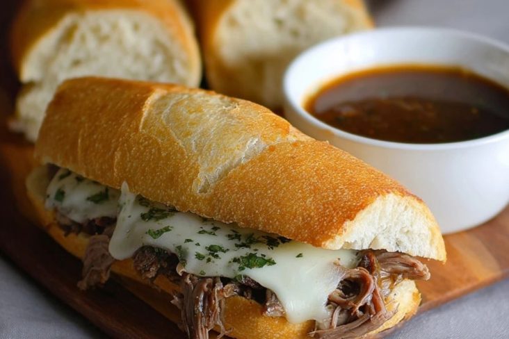 Slow Cooker French Dip Sandwiches