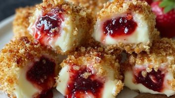 Strawberry Crunch Cheesecake Bites