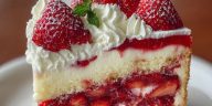 Strawberry Shortcake Layered Slice