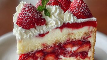 Strawberry Shortcake Layered Slice