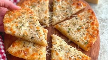 Air Fryer Garlic Bread Made With Tortillas