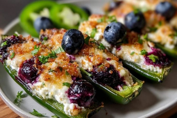 Blueberry Brie Jalapeño Poppers
