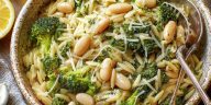 Broccoli Orzo with White Beans, Lemon and Parmesan