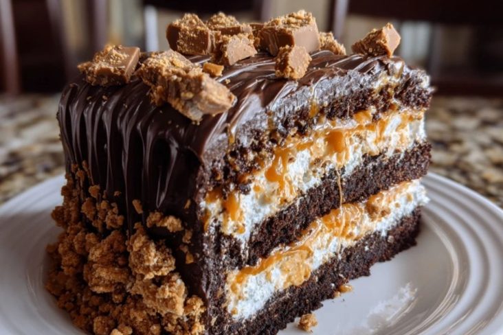 Butterfinger Bomb Cake