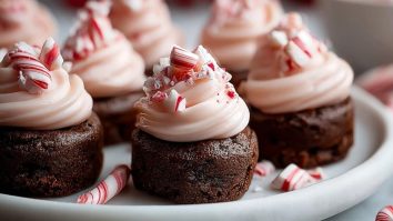 Candy Cane Brownie Bites