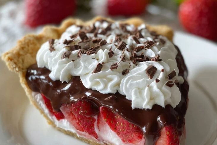 Chocolate Covered Strawberry Pie