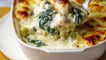 Classic Creamy Chicken And Spinach Casserole
