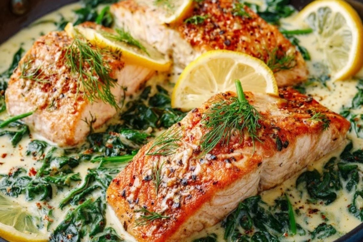 Creamy Spinach Salmon