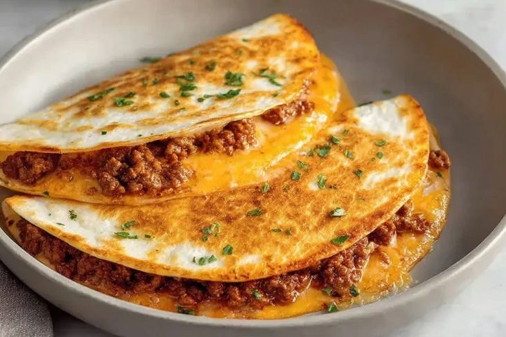 Easy Cheesy Ground Beef Quesadillas