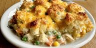 Easy Chicken Cobbler Dinner Casserole (Made with Red Lobster Biscuit Mix)